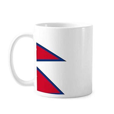 Imagem de Caneca de cerâmica com bandeira nacional do Nepal e país da Ásia, xícara de porcelana de café