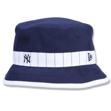 Imagem de Chapeu Bucket New York Yankees Core Stripes Marinho New Era