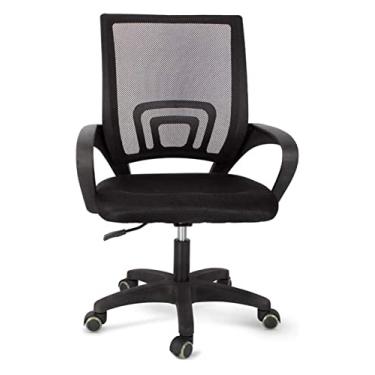 Imagem de cadeira de escritório Cadeira giratória ergonômica Malha Cadeira de escritório de couro com encosto alto Cadeira giratória Cadeira de trabalho Cadeira de jogo Cadeira (cor: preto 2) needed