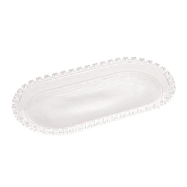 Imagem de LYOR - Travessa Oval de Cristal Coração 25cm x 13cm x 2,5cm - Ideal para Servir Sobremesas e Guloseimas - Fora da Mesa Encanta como Base para Perfumes, Jóias e Decorações