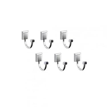 Imagem de Kit 6 Cabide 1 Gancho Classic CL3190 Ducon Metais Prata
