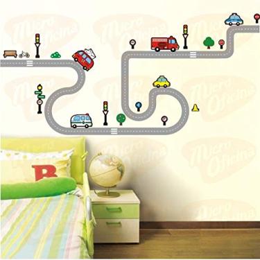 Imagem de Adesivo Parede Decorativo Pista Carros Meninos Bebe Cidade