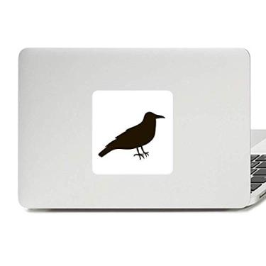 Imagem de Adesivo de vinil de desenho de animal fofo corvo preto decoração de PC