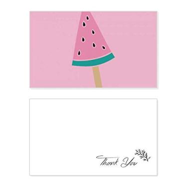 Imagem de Melancia rosa sorvete doce picolé cartão de agradecimento aniversário aniversário saudação casamento agradecimento