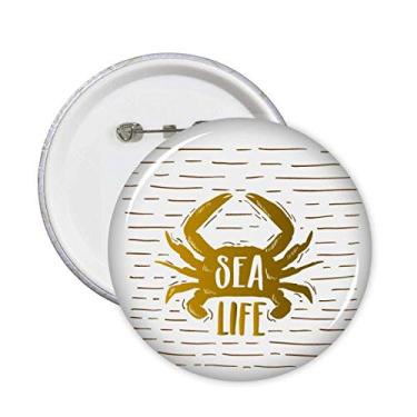 Imagem de Comida de caranguejo vida marinha Art Deco presente moderno broche emblema acessório decoração 5 peças