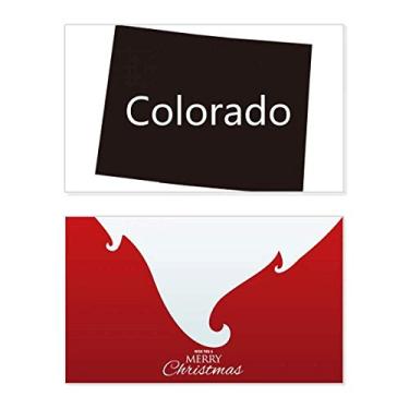 Imagem de Mapa dos EUA Colorado America Contorno feriado Feliz Natal Cartão de parabéns Mensagem de Natal