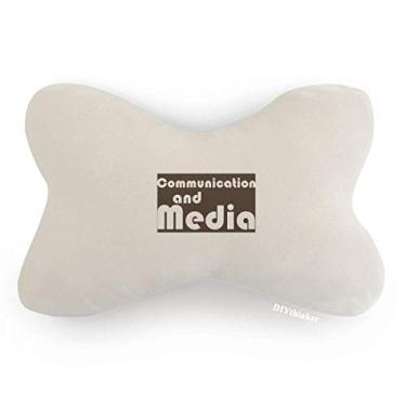 Imagem de DIYthinker Major Communication and Media Almofada preta para decoração de pescoço para carro