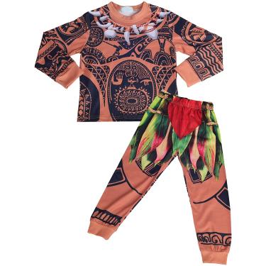 FEEAA Maui Tattoo camiseta/calça Halloween adulto masculino feminino cosplay  fantasia (2GG)
