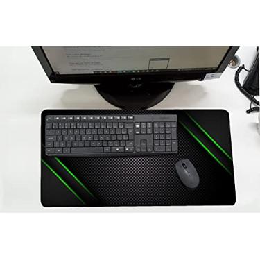 Imagem de Mouse Pad/Desk Pad Grande 30x70cm - Office -listras verdes
