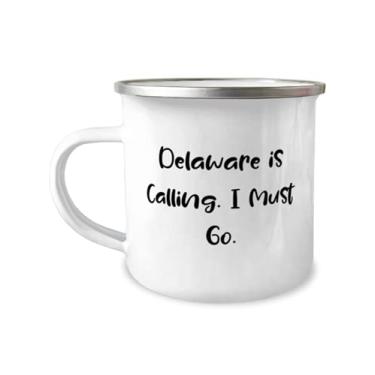 Imagem de Delaware Gifts For, Delaware is Calling. Caneca de camper Cheap Delaware de 355 ml, de
