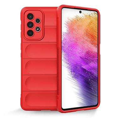 Imagem de Capa de telefone de silicone macio para Samsung S23 S22 Ultra S21 Plus FE Note 20 A73 A53 A23 A13 A52 A12 Airbag Bumper Cover, vermelho, para Galaxy S23 Ultra