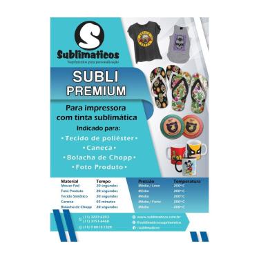 Imagem de 500 Fls de Papel Sublimático Azul Tamanho A3