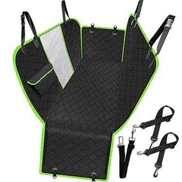 Imagem de Capa Protetora Carro Pet Impermeável, Antiderrapante, Resistente ao Desgaste, Grande Capacidade 4 em 1 capa de Banco Traseiro de Carro para Cachorro Cachorro Verde