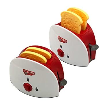 Imagem de Brinquedo Mini Torradeira My Home a Pilha com Som um Brinquedo Super Completo e Divertido 12x15cm Euroquadros - 133425