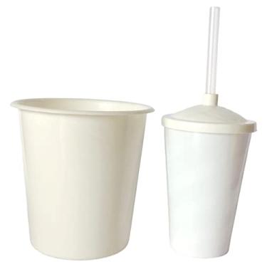 Imagem de Kit Cinema 5 Balde de Pipoca 1L + 5 Copo Twister 400ML (Branco)