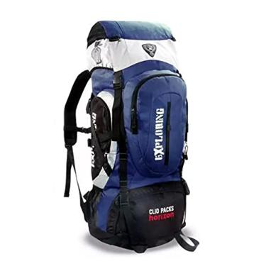 Imagem de MOCHILA RESISTENTE 70L VIAGEM CAMPING TRILHA PESCA IMPERMEÁVEL (Azul)