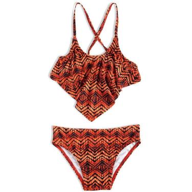 Imagem de Biquíni Infantil Top com Calcinha Laranja Tip Top