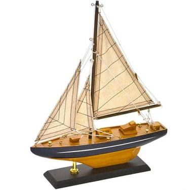 Imagem de Escultura Decorativo Barco de Madeira 59cm