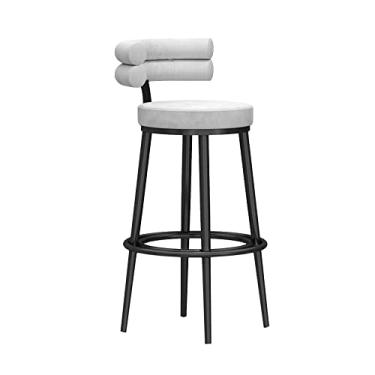 Imagem de Cadeiras de sala de jantar cadeiras de sala de jantar balcão tamboretes de bar de veludo banco de bar alto estofado 25,6" Altura do assento cadeiras de bar para cozinha ilha Pub verde 2 peças Everything is