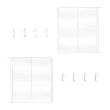 Imagem de Kit - 2 Prateleiras Branca Visa Vn44 Vb40 + 8 Ganchos Suporte - Metalfrio