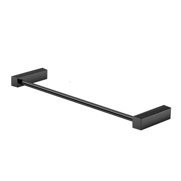 Imagem de Porta Toalha Duplo 40cm Troia Preto Fosco Grego Metal