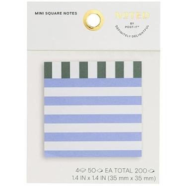 Imagem de Observado por Post-it® Square Notes, 100 notas no total, 2-15/40.6 cm x 2-13/40.6 cm, azul/branco/verde