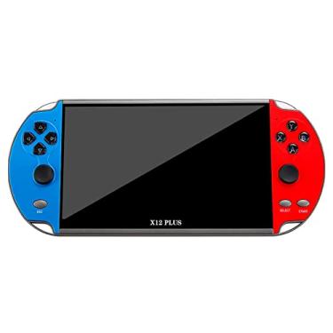Imagem de HUIOP X12 Plus Console de videogame de 7 polegadas integrado para 1000 jogos Joystick duplo portátil de 16 GB Controlador de jogo Spupport Saída AV Cartão TF Música E-book