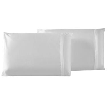 Imagem de Protetor De Travesseiro Impermeável Liso Tecido Microfibra Branco