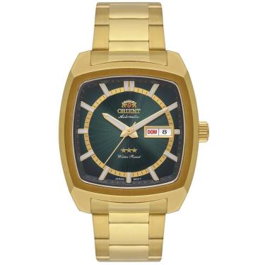 Imagem de Relógio Orient Masculino Ref: F49gg031 E1kx Automático Retangular Dourado