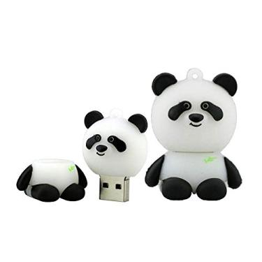 Imagem de 8GB Panda Model USB 3.0 Flash Drive Pen Drive Pen Drive Pendrive USB Memory Stick Jump Drive Tamanho Compacto USB Flash Disk USB Drive - Branco