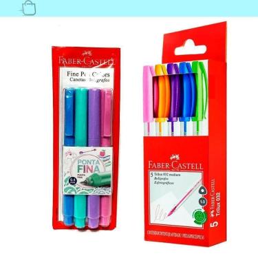 Imagem de Kit Canetas Fine Pen Colors 0.4Mm E Trilux 032 Faber-Castell