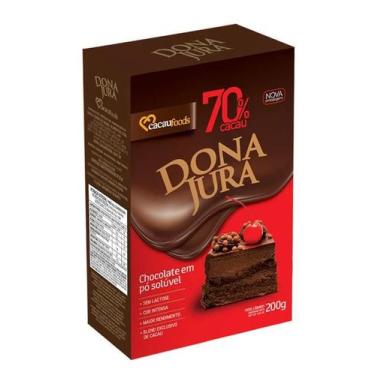 Imagem de Chocolate Em Pó Solúvel 70% Cacau Dona Jura 200G - Cacau Foods
