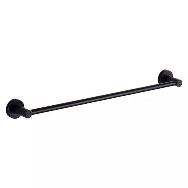 Imagem de Suporte Porta Tolha Banheiro Toalheiro Preto Premium