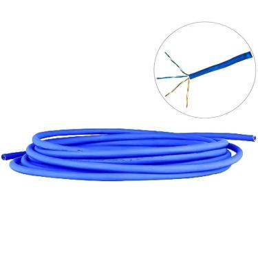 Imagem de Cabo de Rede Cat5e UTP 4p 4px24AWG 100% Cobre Azul WEC