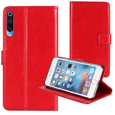 Imagem de TienJueShi Capa protetora de couro flip retrô com suporte vermelho para celular TPU silicone para Lenovo Z6 6,3 polegadas capa de gel carteira Etui