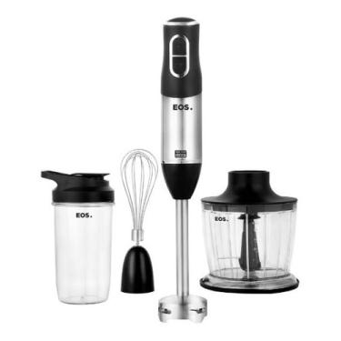 Imagem de Mixer Eos Emx02 3 Em 1 2 Velocidades 600w Inox E Preto Emx02 Cor Aço Inoxidável/preto 220v EMX02