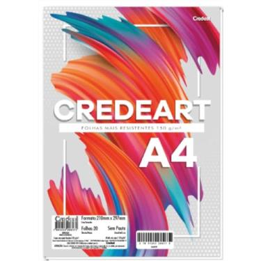 Imagem de Bloco para Desenho A4 150g 20 folhas Branco Credeart