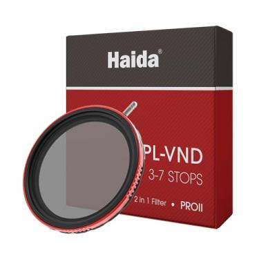 Imagem de Haida Polarizador circular multi-revestimento Pro II de 82 mm + filtro de lente SLR de densidade neutra variável à prova d'água nano-revestimento CPL + VND (2 em 1)