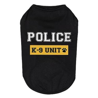 Imagem de Roupas para cães e gatos, camisetas para cães policiais, camisetas para cães pequenos para cães e meninos (3GG, preto)