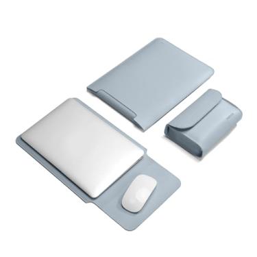 Imagem de TAIKESEN Capa para laptop para MacBook Air M4/M3/M2 34.5 cm/Pro/Max A3240 A3113 A2442 Pro 14, 13.5 Surface 5/4/3/2/1, 35.6 cm Dell ASUS Acer Chromebook/HP Stream/IdeaPad, com capa pequena, azul