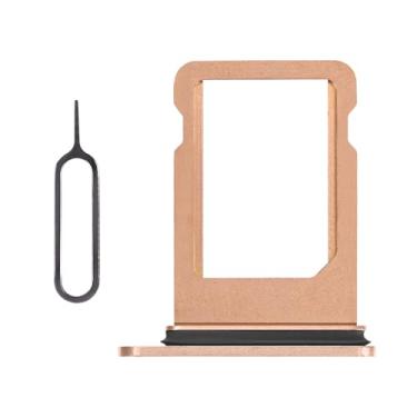 Imagem de Risidamoy Para iPhone Xs Gold SIM Slot Substituição Single SIM Versão para iPhoneXs Suporte de Bandeja de Cartão Adaptador com Anel de Borracha Impermeável Ejetor de Agulha para A1920 A2097 A2098