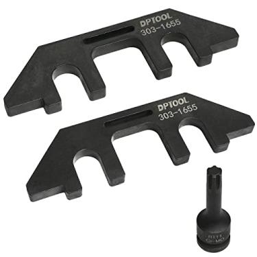 Imagem de DPTOOL Ferramenta de retenção de eixo de comando 303-1655 compatível com Ford 3.5L EcoBoost atualizado GT F-150 Expedition Lincoln Navigator Cam Alinhamento Ferramenta de sincronização com soquete de remoção de parafuso de cabeça de cilindro