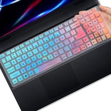 Imagem de Capa de teclado para Acer Nitro 5 e Predator Helios 300 Gaming, 2023 Nitro 16/Nitro 17, Nitro 5 AN515-58/57/56/54/55/45/43/44 AN517-54/53/51/52, Predator Helios PH311 5 a 55 cm. 54/53/52 PH317-53/54,