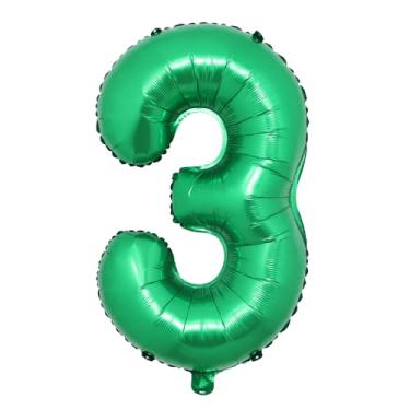 Imagem de 40 Inch Giant green number balloons Foil Balloon Jungle Safari Birthday Balloon Party Decoration Baloon 0 1 2 3 4 5 6 7 8 9 globos Digits Balls (40 inch Green 3)
