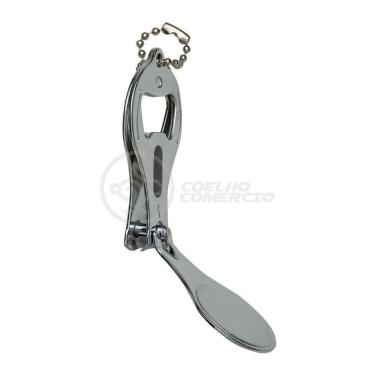 Imagem de Kit 10 Cortador Unha C/ Lixa Inox Abridor Garrafa Chaveiro