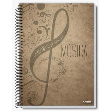 Imagem de Caderno De Música Pautado, 96 Folhas, Capa Dura - Credeal - Nova Crede