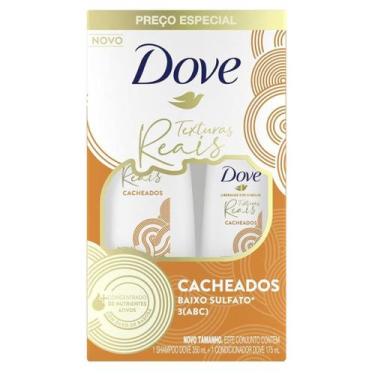 Imagem de Kit Dove Texturas Reais Cacheados Shampoo 350ml + Condicionador 175ml