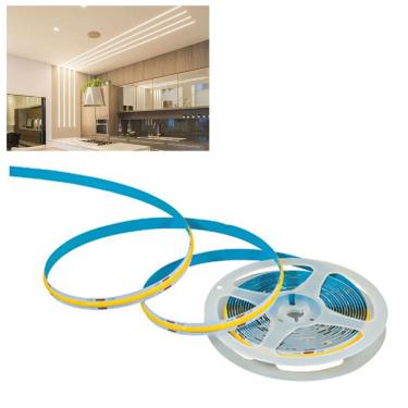 Imagem de Fita LED COB 4000K 12v IP20 5 Metros 18w Sala Loja Sanca Espelho Teto Rebaixado Gesso Iluminaçao Profissional