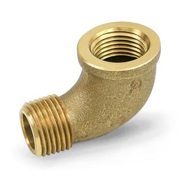 Imagem de Supply Giant CSTO0018 Cotovelo de rua de 1/8 de 90 graus, sem chumbo, macho e fêmea nacional, estrutura de latão, maior resistência à corrosão, econômico e fácil de instalar, 6
