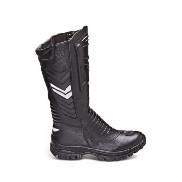 Imagem de Bota Coturno Militar Masculino Cano Alto Motoqueiro Motociclista Confo